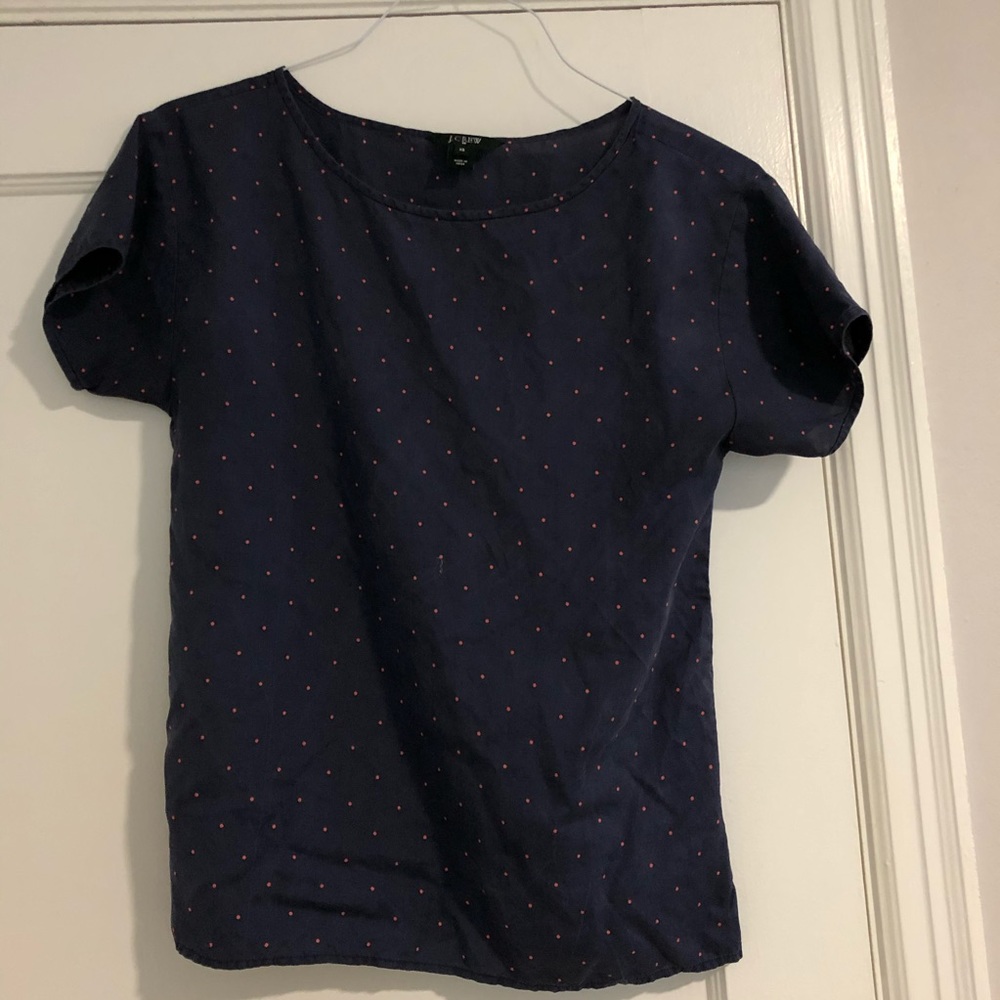 J Crew XSmall Polka Dot Blouse